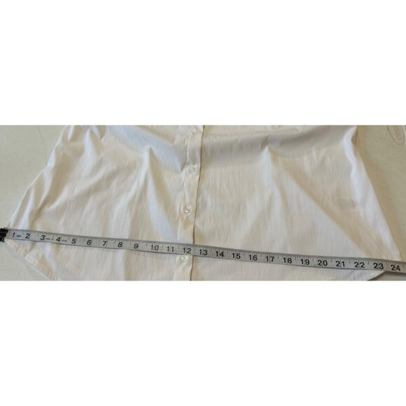Women's Time & Tru Button-Down White Blouse Polyester Blend Size XXL(20) - Picture 8 of 15
